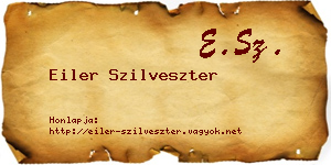 Eiler Szilveszter névjegykártya